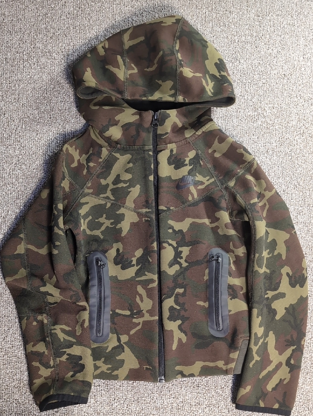 Nike Tech Fleece Camo Hoodie & Joggers Set Hoodie XS Joggers Small - Picture 5 of 16